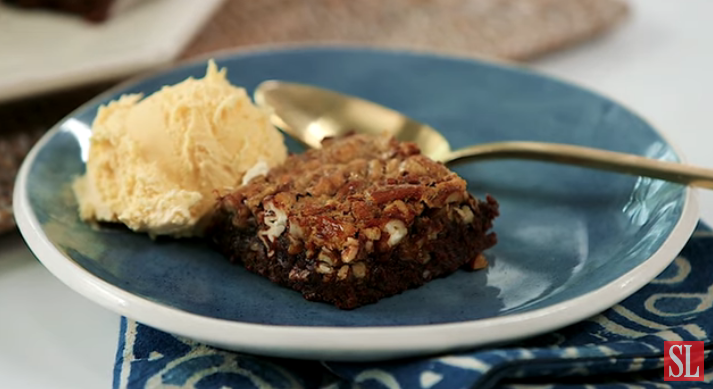 brownie pecan pie gooey butter cake