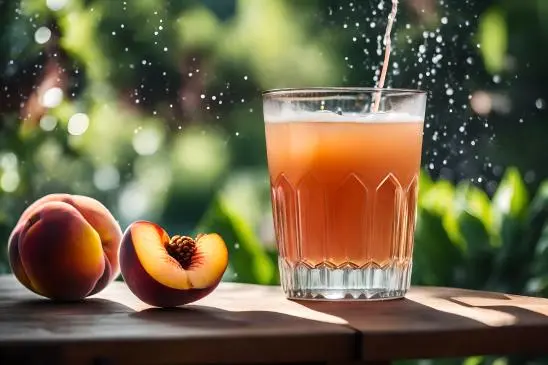 Glass of peach fuzz