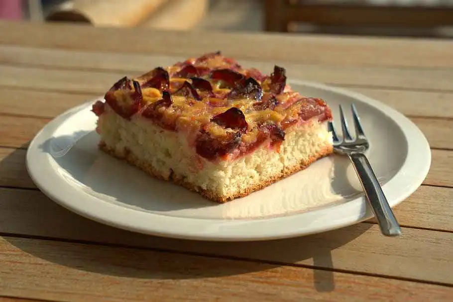 Homemade plum cake
